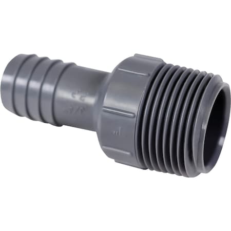 Boshart 1 In. MPT x 3/4 In. Insert Reducing Polypropylene Hose Adapter UPPRA-1007